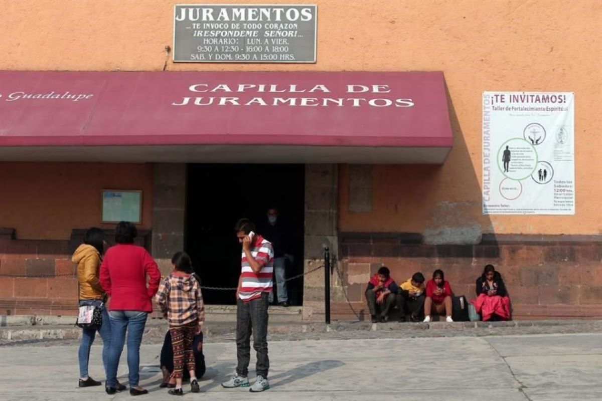 El juramento a la Virgen de Guadalupe